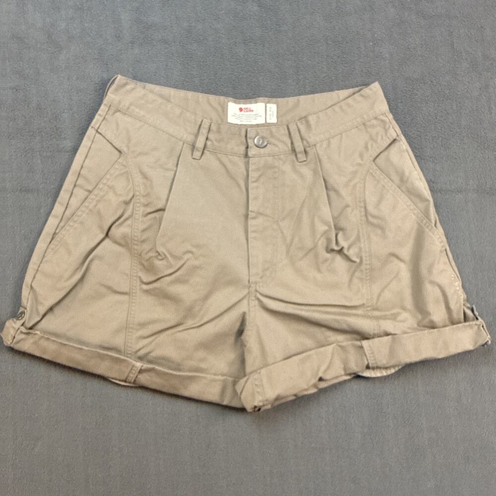fjallraven Women's Vardag Shorts G-1000, Tan, Size 8 Pockets